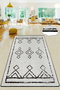 Conceptum Alfombra de pasillo Eaves 80 x 300 cm Blanco y negro